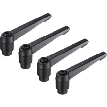 4pcs Clamping Lever Adjustable Handles M10 Metric Female Thread Level Handle Hand Knobs Quick Release Black for Lathe Machinery