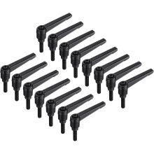 15pcs Lever Adjustable Handles M6 x 20mm Metric Male Thread, Level Clamping Handle Hand Stud Knobs Rotating Screw Handles Bolts with Locking Lever, Bl