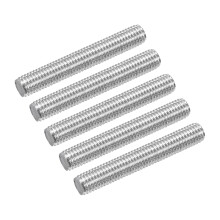 5Pcs M6 x 40mm Fully Threaded Rod 304 Stainless Steel Right Hand Threads Bar Studs for Anchors Bolts, Clamps, Hangers and U-Bolts, 1 Thread Pitch