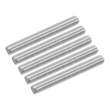 5Pcs M6 x 50mm Fully Threaded Rod 304 Stainless Steel Right Hand Threads Bar Studs for Anchors Bolts, Clamps, Hangers and U-Bolts, 1 Thread Pitch