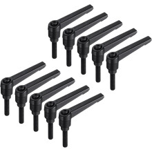 10pcs Lever Adjustable Handles M6 x 25mm Metric Male Thread, Level Clamping Handle Hand Stud Knobs Rotating Screw Handles Bolts with Locking Lever, Bl