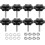 8pcs Star Clamping Knobs with Nuts Washers, M5 x 25mm Metric 304 Stainless Steel Male Thread 32mm 6-Star Plastic Head, Threaded Stud Hand Knobs Handle 1