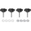 4pcs Star Clamping Knobs with Nuts Washers, M6 x 35mm Metric 304 Stainless Steel Male Thread 38mm 6-Star Plastic Head, Threaded Stud Hand Knobs Handle 1