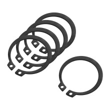 5 Pcs External Retaining Rings, 41.1mm 65Mn Carbon Steel, External Circlip Snap Rings Round Wire Snap Rings for Valves Electrical Appliances, Black