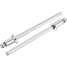 100Pcs 1/8" x 1/4" 304 Stainless Steel Countersunk Blind Rivet, Open-End Type Blind Rivets for DIY, Sheet Metal, Automotive Repairs, Furniture, Boat,