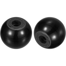 2Pcs Threaded Ball Knobs, M6 Female Thread Phenolic Thermoset Ball Knob 25mm Dia Round Operation Ball Handles for Machine Lever Handle, Black