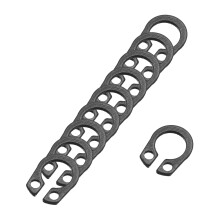 100 Pcs External Retaining Rings, 4.7mm 65Mn Carbon Steel External Circlip Snap Rings Round Wire Snap Rings for Valves Electrical Appliances, Black