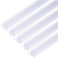 Shower Door Bottom Seal, Shower Door Sweep for 5/16" Thick Glass 78.5" Long (15.7" x 5 Pcs), 5 Section Segmented Frameless Glass Door Seal Strip with