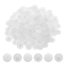 Screw Cap Covers, 228Pcs 17mm - Plastic Self-Lock Nut Screw Cap, Screw Decoration Cover for Phillips Cam Fitting Nut Self-Tapping Screw, White