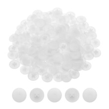 Screw Cap Covers, 158Pcs 17mm - Plastic Self-Lock Nut Screw Cap, Screw Decoration Cover for Phillips Cam Fitting Nut Self-Tapping Screw, White