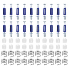 30Set 15x11.5mm Furniture Cam Lock Fitting with 6x40mm Dowel Fasteners, 3-in-1 Metal Furniture Board Connecting Screws Bolts Assortment Kit for Cabine