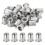 50Pcs Rivet Nuts Flat Head, 3/8 Stainless Steel 304 Threaded Insert Nuts Knurled Body 1
