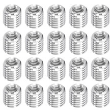 20Pcs Threaded Inserts, M8-1.25x12 & M12-1.75x12 Stainless Steel 303 Screw Thread Sleeves Thread Repair Insert for Mechanical Equipment