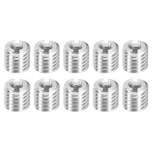 10Pcs Threaded Inserts, M4-0.7x8 & M8-1.25x8 Stainless Steel 303 Screw Thread Sleeves Thread Repair Insert for Mechanical Equipment