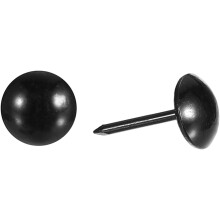 Upholstery Tacks Nail Pins Furniture, 250Pcs 9.5x17mm Thumb Tack Pins Assortment Kit Carbon Steel for Home Sofa DIY Decorative Nail Heads Nails, Black