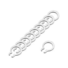 20 Pcs External Retaining Rings, 4.7mm 304 Stainless Steel External Circlip Snap Rings Round Wire Snap Rings for Valves Electrical Appliances, Silver