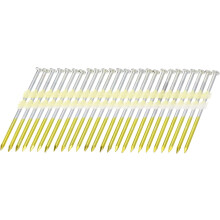 500Pcs 21 Degree 0.131" x 3-1/4" Framing Nails, Galvanized Carbon Steel Plastic Collated Nails for Furniture/Constructions, Color Zinc