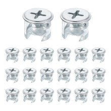 Furniture Cam Lock Fasteners 13.4 x 10mm, 20Pcs Cam Lock Nut Connectors Fittings, Joint Connector Locking Nuts for Cabinet, Drawer, Wardrobe, Panel Co