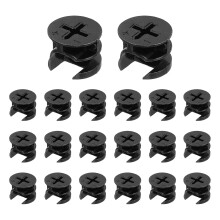 Furniture Cam Lock Fasteners 15 x 12mm, 20Pcs Cam Lock Nut Connectors Fittings, Joint Connector Locking Nuts for Cabinet, Drawer, Wardrobe, Panel Conn