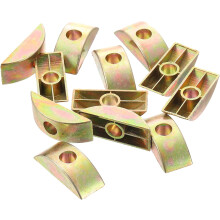 6mm Hole Dia Furniture Connector Half Moon Nuts Spacer Washer Bronze Tone 30PCS