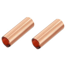 2X Kupfer Blech Rolle, Metall Folien Platte 1000 mm x 100 mm x 0,01 mm