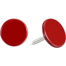 Red Upholstery Tacks, 150Pcs 11x13mm Carbon Steel Thumb Tacks Pins for Home Furniture DIY Decorative Nail Heads