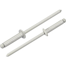 100Pcs 1/8"x1/2" Aluminum Dome-Head Blind Rivets, Open-End Type Blind Rivets for DIY, Sheet Metal, Automotive Repairs, Furniture, Boat, and Duct Work