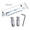 Bridge Saddle Tailpiece for LP Style Electric Guitar Replacements without Code Silver 8