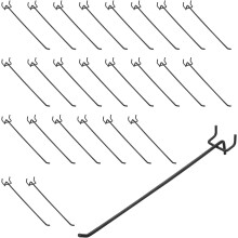 50 Pcs Heavy Duty Pegboard Hooks, 10-inch Shelving Hooks for 1/4" Pegboard, Pegboard Display Hook Holder Organizer for Garage, Office, and Kitchen, Bl
