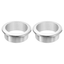 2 Pcs 1.58 inch (40mm) Nylon Desk Grommets, Plastic Cable Hole Cover, Wire Cord Cable Organizer for Computer Desk Cabinet, Silver