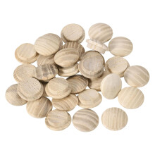Wood Hole Plugs, 25 Pcs 20x15mm Wood Button Top Plugs Round Head Hardwood Furniture Plugs Screw Hole Plugs for Furniture Tables Chairs Cabinetry Craft