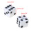 Set of 3 Pieces Guitar Knobs Dices Shaped Volume Tone Control Knobs with Wrench White 4