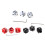 Set of 3 Pieces Guitar Knobs Dices Shaped Volume Tone Control Knobs with Wrench White 2