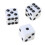 Set of 3 Pieces Guitar Knobs Dices Shaped Volume Tone Control Knobs with Wrench White 6