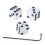 Set of 3 Pieces Guitar Knobs Dices Shaped Volume Tone Control Knobs with Wrench White 7