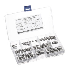 120pcs Wire Thread Insert Kit M3 M4 M5 M6 M8 M10 M12 (2D) Metric 304 Stainless Steel Helical Inserts Coiled Thread Repair Kit Wire Threaded Sleeve She