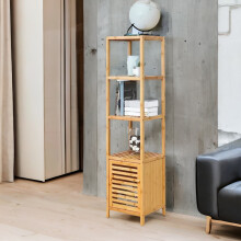 Tall Bathroom Storage Cupboard With 3 Shelves