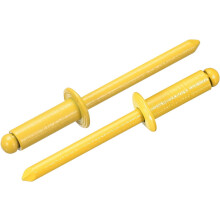 50Pcs 3/16"x1/2" Round Head Blind Rivets, Zinc-Plated Carbon Steel Grip and Mandrel Cap Blind Rivets, Yellow