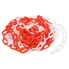 Plastic Chain Links, 1.3-Inch 25 Foot Plastic Barrier Chain Safety Chains Safety Barrier Chains for Crowd Control Queue Line Fence Gate Decoration, Re