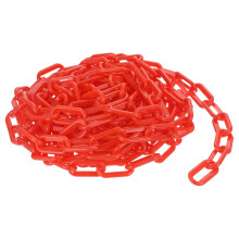 Plastic Chain Links, 1.9-Inch 25 Foot Plastic Barrier Chain Safety Chains Safety Barrier Chains for Crowd Control Queue Line Fence Gate Decoration, Re