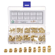 160pcs M3 M4 M5 Metric Threaded Inserts Brass Heat Set Insert Knurled Nuts Assortment Kit, 3D Printing Brass Nuts Female Threaded Inserts Nuts
