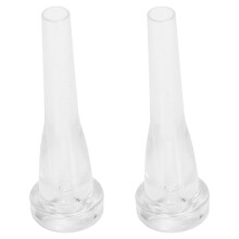 2X ABS Trumpet Mouthpiece Meg 3C Size for Beginner Musical Trumpet Accessories Parts or Finger Exerciser,White