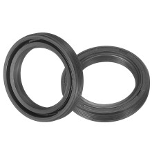 Oil Seal, TC 25mm x 35mm x 6mm Nitrile Rubber Cover Double Lip with Spring for Mechanical Motive Axle Bearing Shaft, Black 2 Pcs