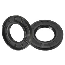 Oil Seal, TC 30mm x 55mm x 7mm Nitrile Rubber Cover Double Lip with Spring for Mechanical Motive Axle Bearing Shaft, Black 2 Pcs