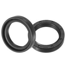 Oil Seal, TC 25mm x 34mm x 7mm Nitrile Rubber Cover Double Lip with Spring for Mechanical Motive Axle Bearing Shaft, Black 2 Pcs