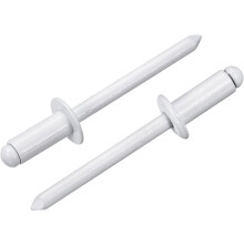 100Pcs 3/16"x3/8" Round Head Blind Rivets, Zinc-Plated Carbon Steel Grip and Mandrel Cap Blind Rivets, White