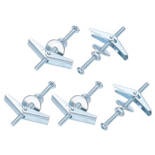 Toggle Bolt Wing Nut Assortment Kit, 30 Sets 1/8x2 Inch Butterfly Toggle Anchors with Wing Nuts, Hex Nuts, Washers, Hollow Drywall Anchors