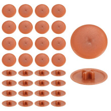 200Pcs Screw Cap Covers, 17 x 4mm Plastic Screw Decoration Cover for Phillips Cam Fitting Nut Self-Tapping Screw, Decoration Tapping Fasteners, Red Br
