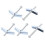 M8 x 100mm Male Thread Spring Loaded Hollow Wall Round Head Toggle Bolt 10pcs 1