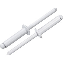 100Pcs 3/16"x3/4" Round Head Blind Rivets, Zinc-Plated Carbon Steel Grip and Mandrel Cap Blind Rivets, White